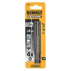 DeWalt DT4904-QZ Straight Shank Cobalt HSS Drill Bits 4 x 75mm 2 Pack -Drilling Sales Store 2390V A2