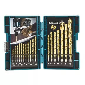 Makita D-67527 Straight Shank HSS-TIN Metal Bit Set 1 Makita D-67527 Straight Shank HSS-TIN Metal Bit Set