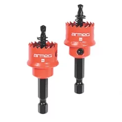 Armeg Acceler8 Hex Shank Sheet Steel Holesaw 20mm 2 Pack