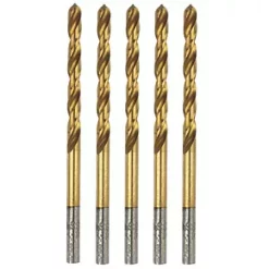 Erbauer Straight Shank Ground HSS Drill Bits 2 x 49mm 5 Pack