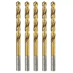 Erbauer Straight Shank Ground HSS Drill Bits 4.5 x 80mm 5 Pack