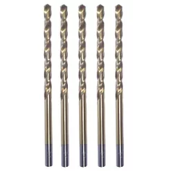 Erbauer Straight Shank HSS Long Drill Bits 3 x 100mm 5 Pack