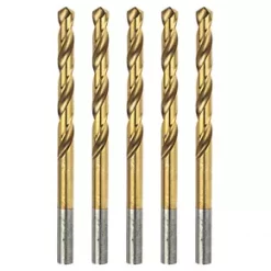 Erbauer Straight Shank Ground HSS Drill Bits 5 x 86mm 5 Pack