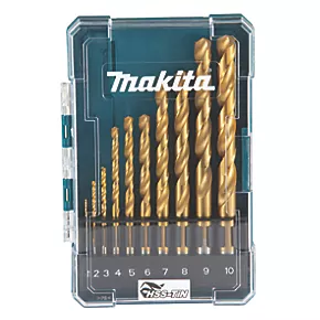 Makita D-72849 Straight Shank HSS TiN Drill Bit Eco Set 1 Makita D-72849 Straight Shank HSS TiN Drill Bit Eco Set